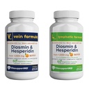 VITASUPPORTMD - Wein i Formuła Limfatyczna Bundle, Diosmin Hesperidin 1000 mg, 2x60 Kapsułki, Kompleks MPFF do cyrkulacji, Lymphatic i Wein Support