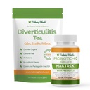 Tea & Probiotic Supplement (40 Miliard CFU, 60 Kapsułki) 124; Herbal Herbata i Probiotic Duo dla Digestive Comfort & Gut Zdrowie