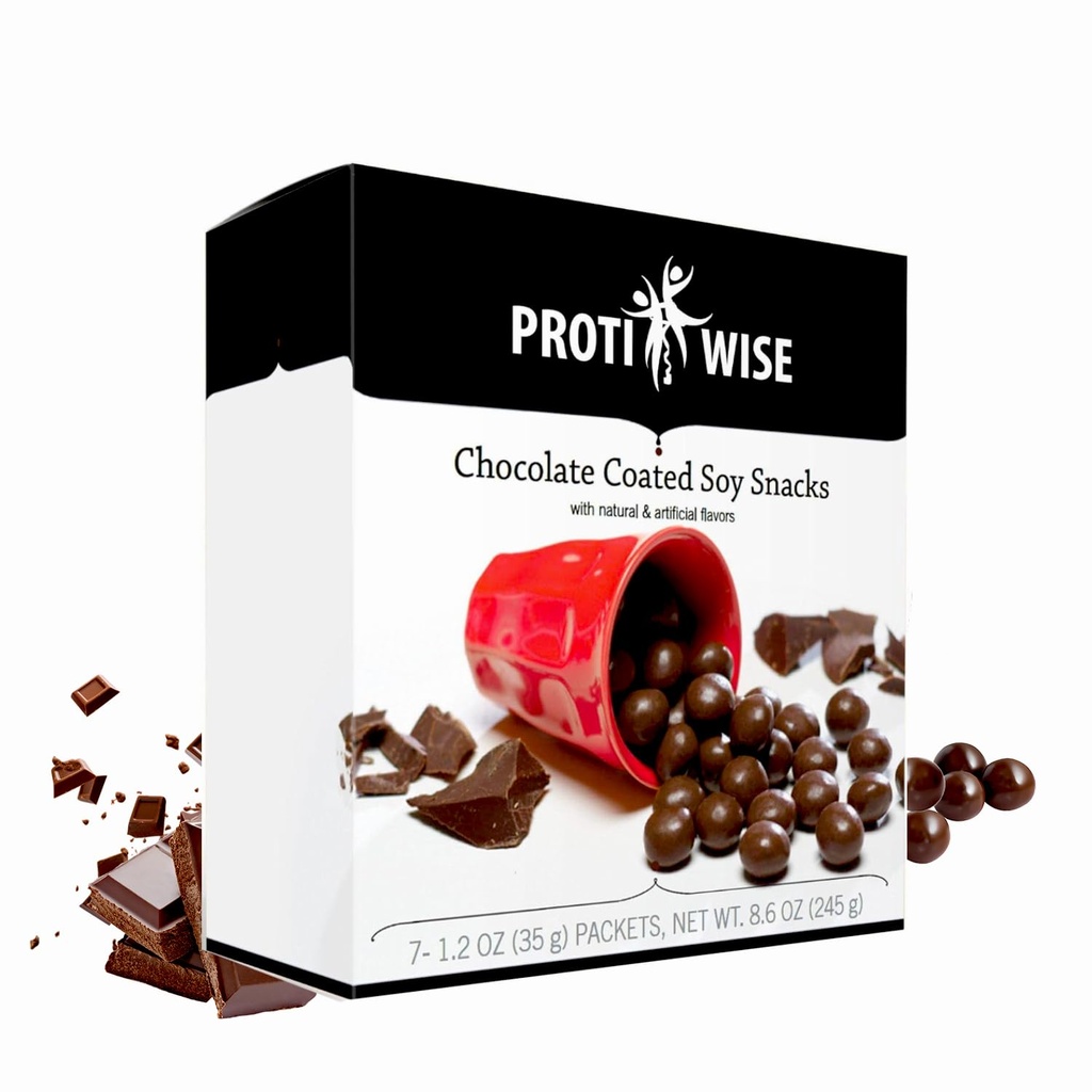 Protiwise Wysokie Białko 15 g Przekąski sojowe 124; Czekoladowe 124; 7 / Box Przekąski 124; Utrata masy ciała, KETO Dieta Przyjazna, Przekąski kontroli głodu 124; Niski tłuszcz, Niskie kalorie, Niski cukier