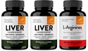 Sandhu 's Wątroba Renew Cleanse & L- Arginina z tlenku azotu Prekursor Kapsułki 124; Wspiera immunologiczne, Digestive Health, Energia i zdrowe cyrkulacja