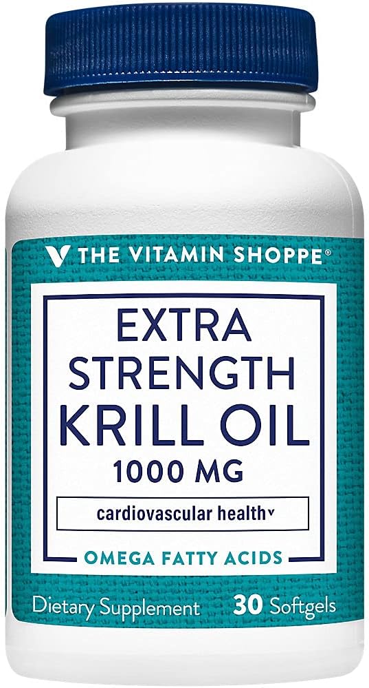 Witamina Shoppe Extra Siła oleju kryla - MSC Certyfikowany Zrównoważony - 1000 MG (30 Softgels)