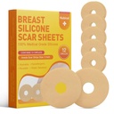 Sylikonowe Arkusze Blizny dla Breast 12 Pack - Medyczne Arkusze Usuwania Brazów - Silikonowa Arkusz Breast Post Surgery Supplies for Breams Treatment - Areola Gel Circles (3 IN)