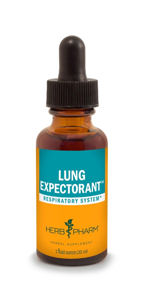 Herb Pharm Lung Expectorant Liquid Herbal Formuła do wsparcia układu oddechowego immunologicznego Response - 1 unce (Opakowanie po 1)