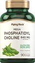 Piping Rock Phosphatidyl Choline Supplement | 840mg | 90 Softgels | from Soy Lecithin | Non-GMO, Gluten Free