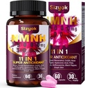 Suplement NMNH (Mononukleotyd dihydronikotynamidu) 600mg Suplement z Resveratrol, CoQ10, Biotin & Kwas hialuronowy 124; Wsparcie energii komórkowej, Metabolizm i Wellness skóry, 60 kapsułki