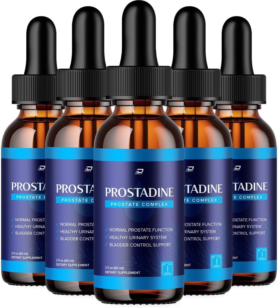 Prostadine Drops for Health - Problemy z oddawaniem moczu pęcherza - Suplement do Prostadine, Największa wytrzymałość Krople Prostatyny, 2024 Nowa Ulepszona Formulacja, Prostadine (5 Pack - 5 Miesiące Dostawy)