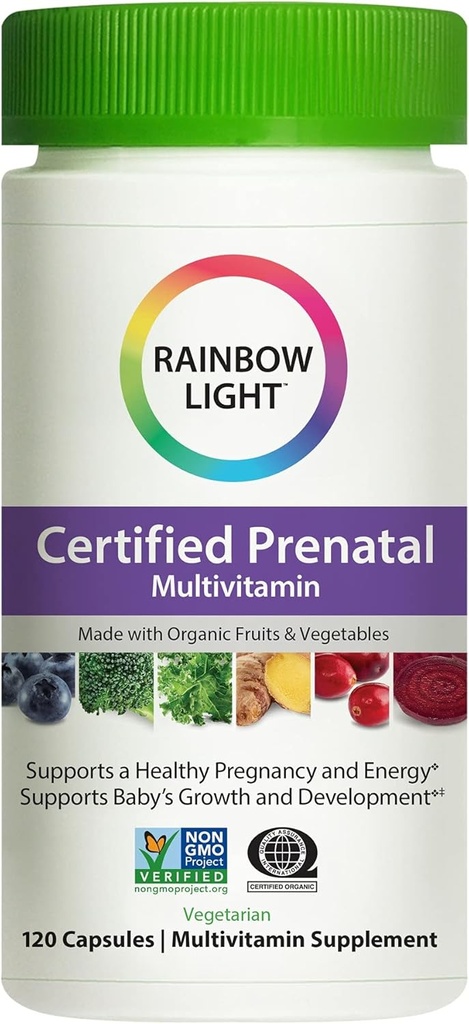Rainbow Light Prenatal Multivitamine, Immune Support, 120 Kapsułki (Opakowanie może Wary)