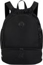 Drawstring Backpack Siłownia Plecak z obuwiem dla mężczyzn Women String Sports Bag z mokrą kieszeń Cinch Swim Beach Bag, Czarny (Patent oczekujących)