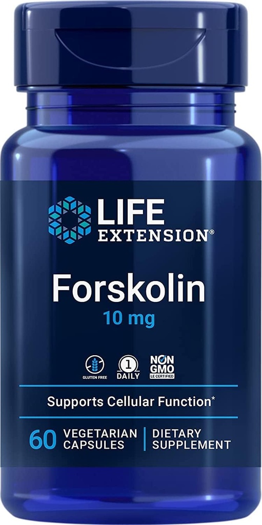 Przedłużenie życia Forskolina 10 mg, 60 Kapsułki wegetariańskie (Opakowanie po 2)