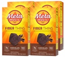 Metamucyl, cienki włókno, Codzienne Pzyllium Husk Fiber Supplement, Wspiera Digestive Health i Zadowola Głód, Czekoladowy Flavor, 48 Łączne służby (4 opakowania po 12)