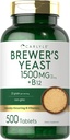Carlyle Brewers Yeast Tablets with Witamina B12 XI124; 1500mg XI124; 500 Count XI124; Non-GMO & Suplement wegetariański