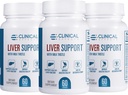 Skutki kliniczne: Podtrzymanie czynności wątroby - Natural Milk Thistle and Cynk Supplement - 3 Pack - Pomaga detox i oczyścić wątrobę - Wspiera czynność wątroby i zdrowie pokarmowe - Made in The USA