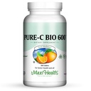 Witamina C Complex 600 mg Suplement - Zalecana dawka dobowa Tabletki witaminy C z cytrynowymi bioflawonoidami, wapniem i fosforanem - Immune Health Support - Pure- C Bio 600 Non-GMO, VIT C Vegan 180 Tabletki