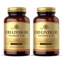 Solgar Cod Liver Oil - 100 Softgels - Zapewnia witaminy A & D - Non-GMO, Gluten Free - 100 Sług