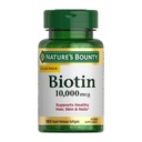 Nature 's Bounty Biotin Włosy Skóra i paznokcie Witaminy, Wspiera zdrowe włosy, Skóra i paznokcie, 10.000 µg, Szybkie uwalnianie Softgels, 180 Ct