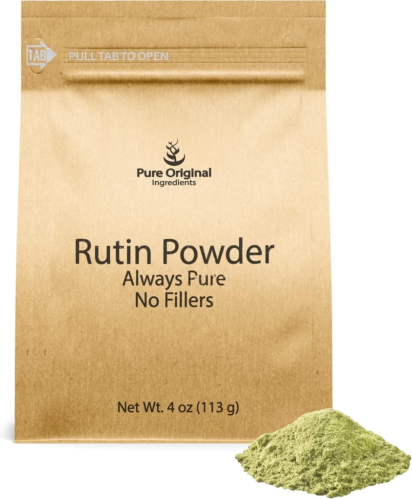 Pure Original Składniki Rutin Proszek (4 oz), Zawsze Czysty, Brak dodatków lub wypełniaczy, Laboratorium zweryfikowane