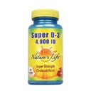 Natura 's Life Super D-3 4000 IU 124; Wysoka potencja suplement witaminy D 124; Może wspierać zdrowe kości, zęby i system immunologiczny 124; 100 Softgels
