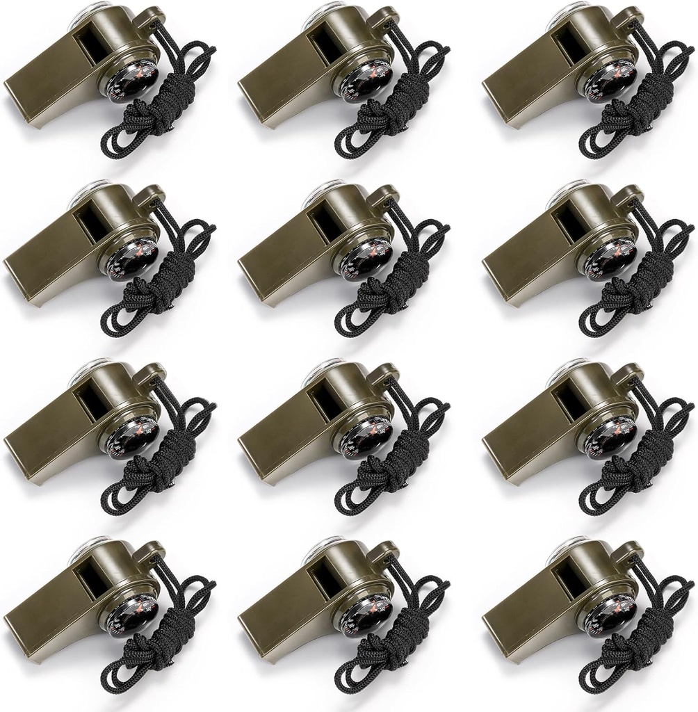 Kingrol 12 Pack Safety Whistles dla dorosłych, Głośne awaryjne Whistles z Lanyard do łodzi, Turystyka, Kemping, i wspinaczka