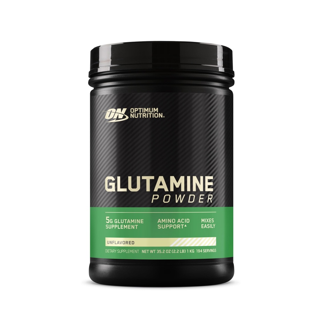 Optimum Nutrition L- glutamina Proszek do odzyskiwania mięśni, 1000 Gram, 194 Służenie (Opakowanie po 1)