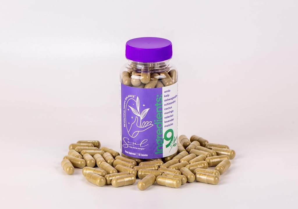 Beyoutiful Happy Balance Soul Dietetic Supplement Weight Loss & Apetite tłumiące wsparcie metabolizmu dla spalanie tłuszczu. Suplemento para supresion de apetito y bajar de peso, quema de graca