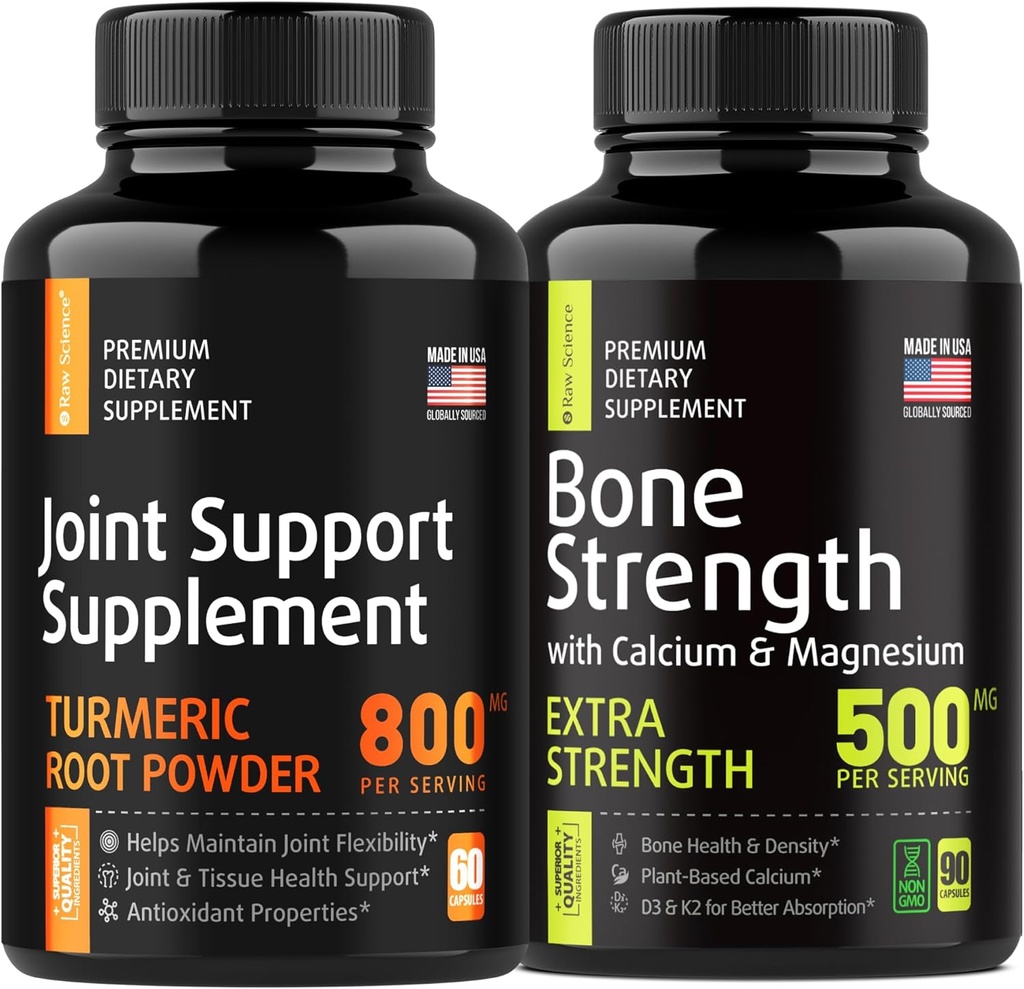 Fortyfikacja kości i stawów - suplement Joint & Knee Supplement, suplementy siły kości - Turmerowa glukozamina Chondroitin MSM 800mg 60pcs i suplement wapnia 500mg 90pcs