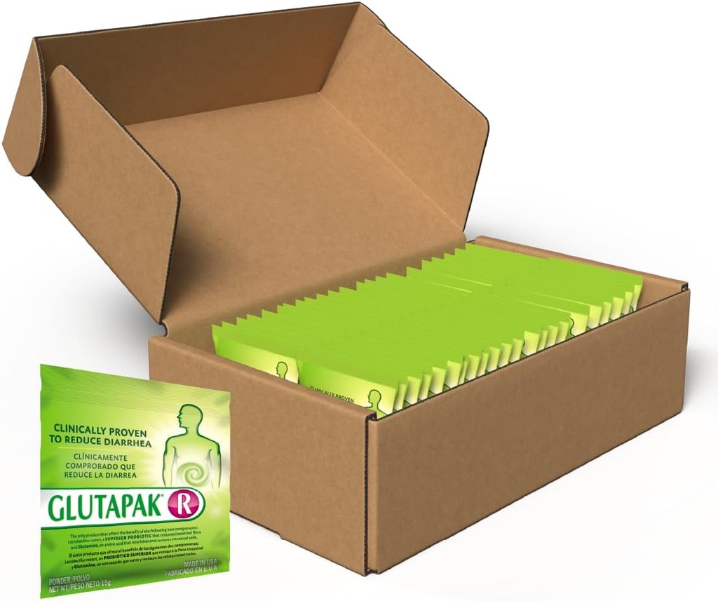 Proszek do trawienia z L- glutaminy i Lactobacillus reuteri - wspomaga Gut Barrier, Microbiome Balance & Nutricent Absorption - 15 g Sachets, 50- Pack, Gluten i Laktoza Free