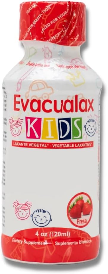 Kids Liquid Strawberry Flavor - Laxative Vegetal 100% Natural - Support Digestion - Constipation Relief - Stool Softener - Intestinal Regularity - Senna Leaves Prune Juice - 4 oz