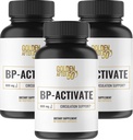 Golden After 50 BP- Activate - Suplement tlenku azotu z esencjonalnymi aminokwasami - Blood Circulation and Heart Health Supplement - 3 butelki - 800mg L Argininy, AAKG, L Citruline
