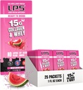 LPS Liquid Collagen & Serwatka suplement protein - Napoje niezawierające GMO, Bezcukrowe - Promotes Healthy Skin & Hair for Men & Women, Arbuz, Single Serve (50 pakietów)