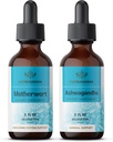 Zestaw ziołowych kropli ziołowych HERBAMAMA - Bundle of Motherwort Extract & Ashwagandha Tincture 2 fl oz - Vegan, Non-GMO, Sugar & Alcohol-Free - 2 Pack