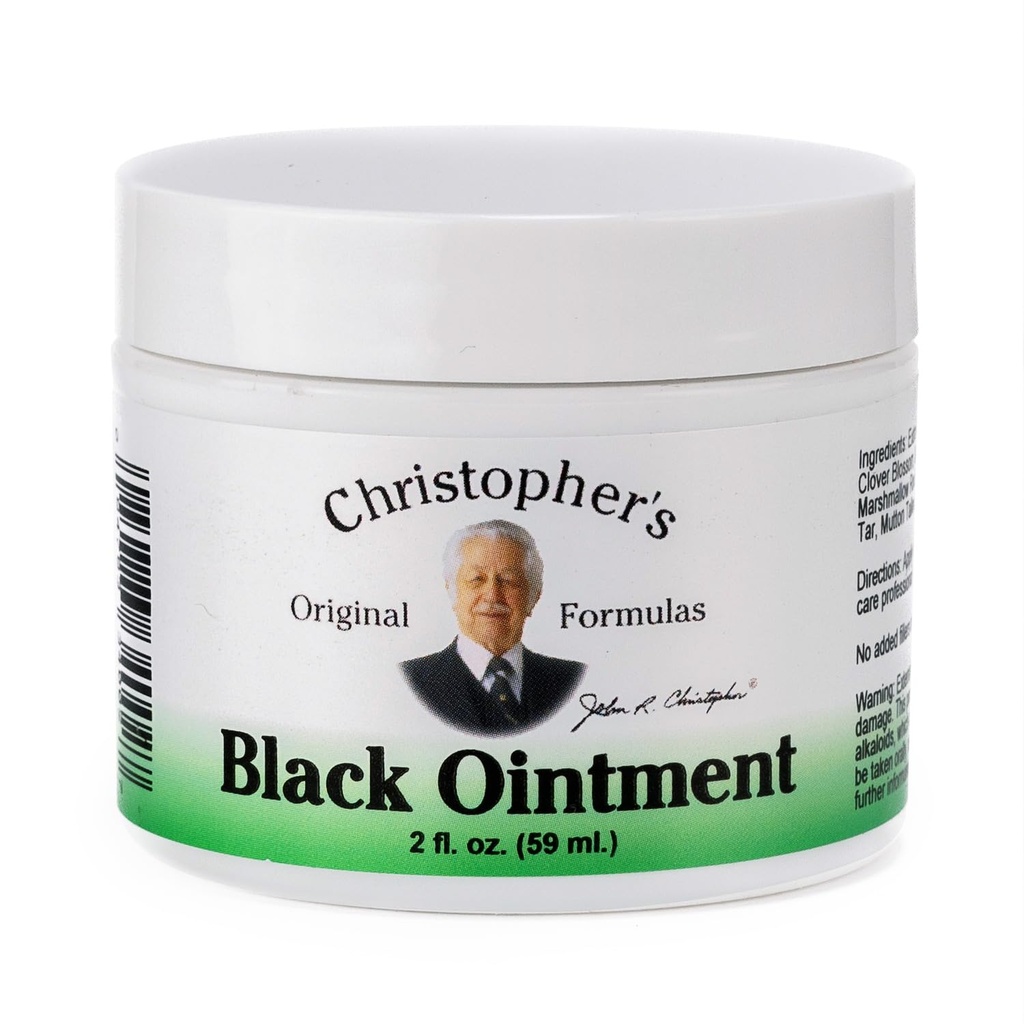 Oryginalny wzór Christophera: Czarna farba do rysowania, Natural Herbal Drawing Salve Maintment, 2 oz