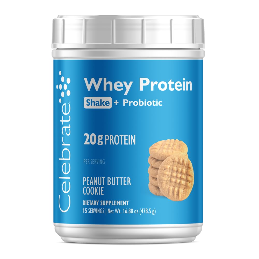 Świętuj Vitamin Odbudować protein proszku z probiotyki i prebiotyki - 20g białka izolatu serwatki, wysokiej fiber, dla pacjentów po chirurgii barierowej - PB Cookie (15 Służenie)