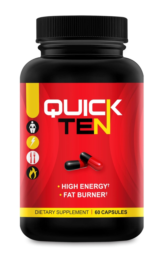 Szybki Dziesięć - Najlepsze pigułki odchudzania - Naturalny booster metabolizmu, Apetite Suppressant, Fat Burner Pills - Premium Diet Pigułki dla kobiet i mężczyzn - Energia i Mieszanka Focus - 60 Kapsułki
