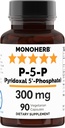 MONOHERB Pirydoxal 5- Fosfat 300 mg - 90 Kapsułki wegetariańskie - P5P Aktywowana witamina B6 - Wysoka biodostępność