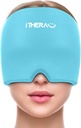 iTHERAU Migrena Relief Cap, Kojąca czapka z bólem głowy, żel Ice Pack Head Wrap z ciepłą i zimną terapią, Ból głowy Relief Cap dla zatok, Puffy Eyes, Napięcie i Stress Relief Blue