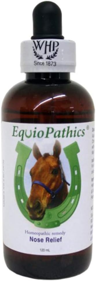 HomeoVet EquioPathics Nose Relief Drops, Naturalna medycyna oddechowa dla dużych zwierząt, 120 Mililiterów