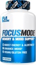 Evlution Mental Energy and Focus Supplement for Adult - Nootropics Brain Supplement Supplement with Capture L Theanine Alpha GPC and Huperzine A Nutrition Focus Pills for Trwały szczyt wydajności