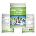 Pet Wellbeing Ultimate Probiotic 9 Szczepy dla psów i kotów - Wspiera Gut Mikrobiome i trawienie, Pielęgnacja układu immunologicznego, Urynary Tract Health, FOS, 2,5 Miliard CFU - 11.29 oz (320 g) Proszek