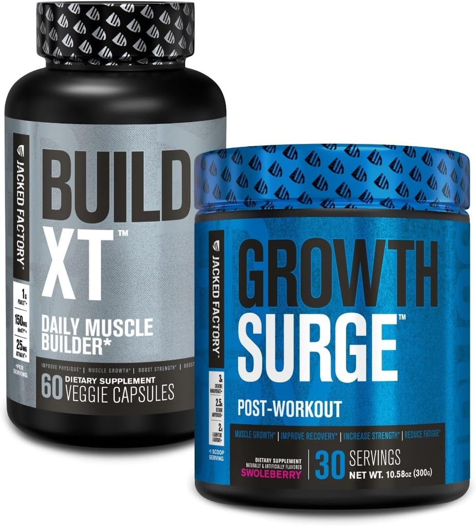 Jacked Factory Build- XT Daily Muscle Builder Supplement, Wzrost Surge Post Workout Recovery & Wzrost mięśni