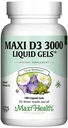 Maxi Health Witamina D3 3000 j.m. 75 μg Witamina D Suplement do Zdrowych Kości, Zęby, Wsparcie immunologiczne - VIT D3 Suplement Łatwy do Połknięcia Non-GMO, Suplement dla mężczyzn i kobiet - Kosher 180 Gels