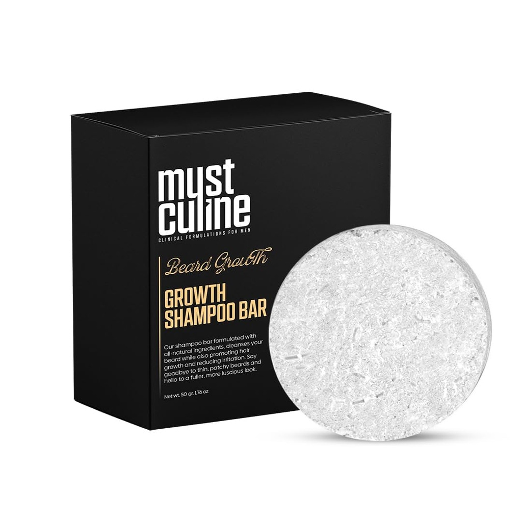 Beard Shampoo Bar, 1 Pakiet, Niezapachowy, Wspiera wzrost i gojenie Brody, Korzenie wąsów, dla mężczyzn