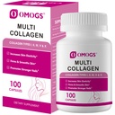 OMOGS Kolagen Peptydy Kapsułki naturalnie Sourced Zhydrolizowany Kolagen z prebiotykiem i ekstrakt żurawinowy - Włosy, Skóra, Nail, Joint, Digestive Health & Immune Support, Non-GMO, 100 kapsułki
