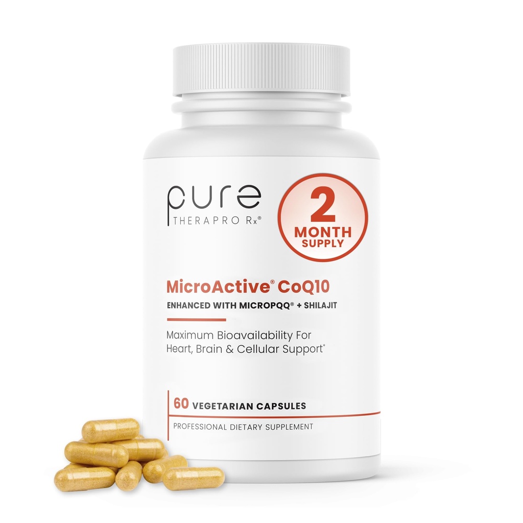 Micro Active CoQ10 Wzmocnione przez MicroPQQ + Shilajit "Trwałe uwolnienie" 60 Czapki Veg 124; Wygodne Raz w ciągu dnia dawka kliniczna 124; 2 Miesiąc dostawy 124; Wegańskie 124; Stopień farmaceutyczny