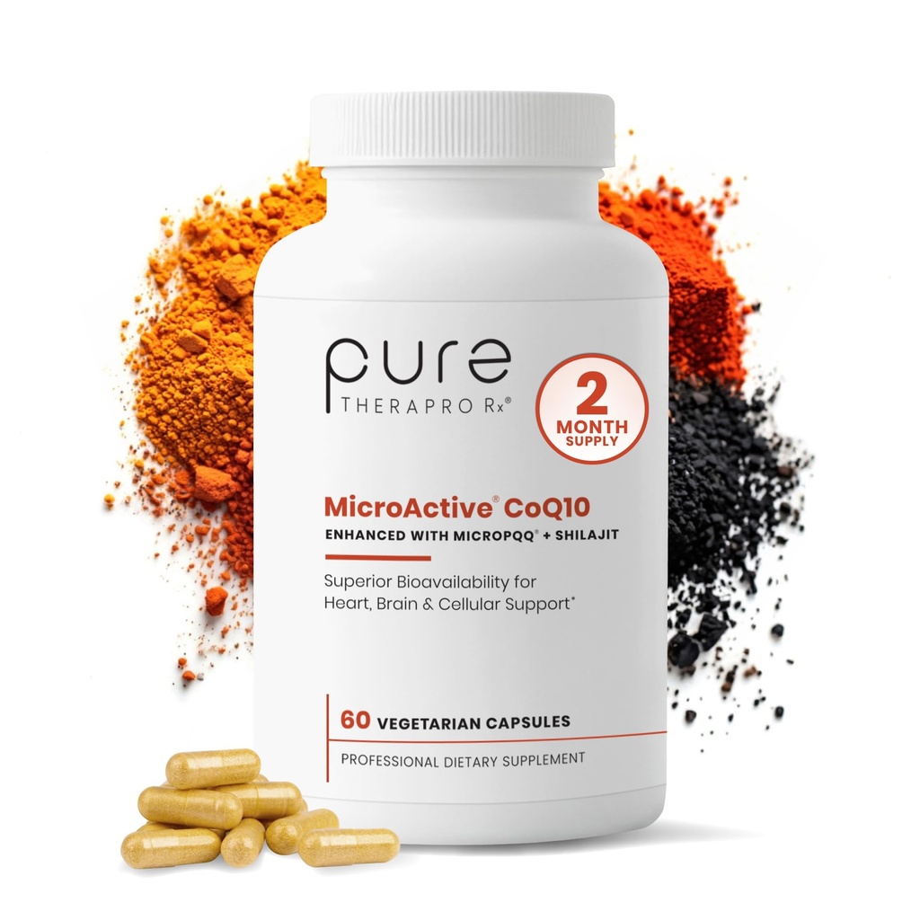 Pure Therapro Rx MicroActive CoQ10, MicroPQQ & Shilajit, 60 Capsules