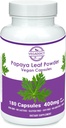 Proszek Papaya Leaf 124; 340mg Kapsułki 124; etykalnie pozyskiwane 124; Wsparcie płytek 124; Gluten & Laktoza wolna 124; Wolny od soi 124; Brak dodatków 124; Nie-GMO 124; Wegan 124; Suplement odżywczy 124; Suplement dietetyczny (180X)
