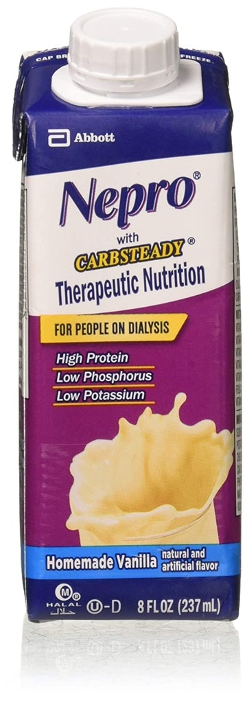 Nepro Complete Nutrition with Carb Steady Vanilla Liquid - 8 Oz / Kontenery, Przypadek 24 przez Nepro