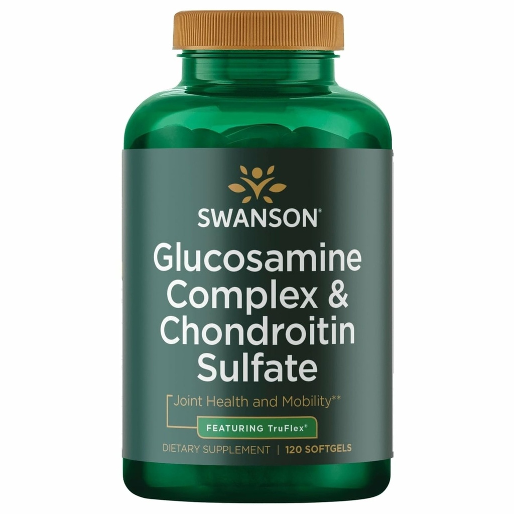 Swanson Glukozamina Complex & Chondroitin Siarczan 500 / 400 Miligramy 120 Sgels