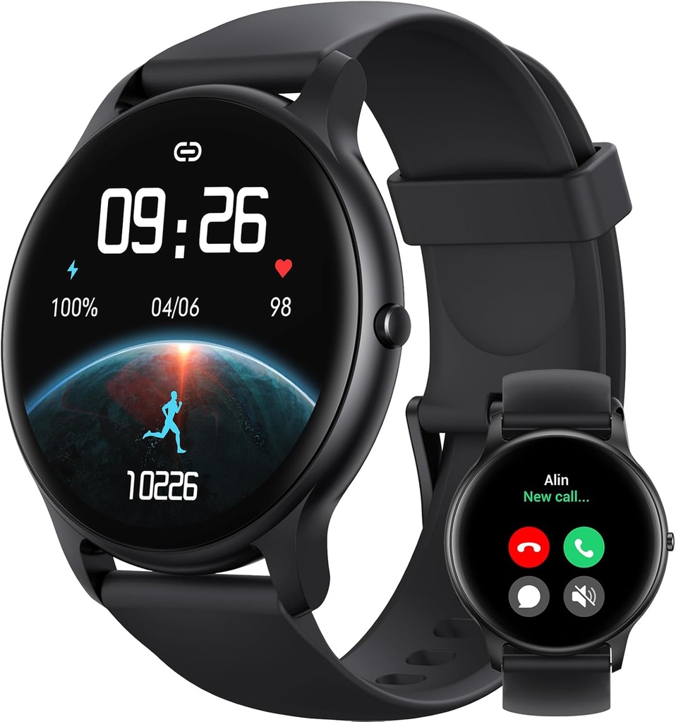Parsonver Smart Watch for Men Women (odpowiedź / wywołanie), HD Screen Fitness Tracker IP68 Waterproof 100 + Sport Modes, Heart Rate Sleep Monitor, Pedometr, Smartwatch dla Android Telefony / iPhone Kompatybilny