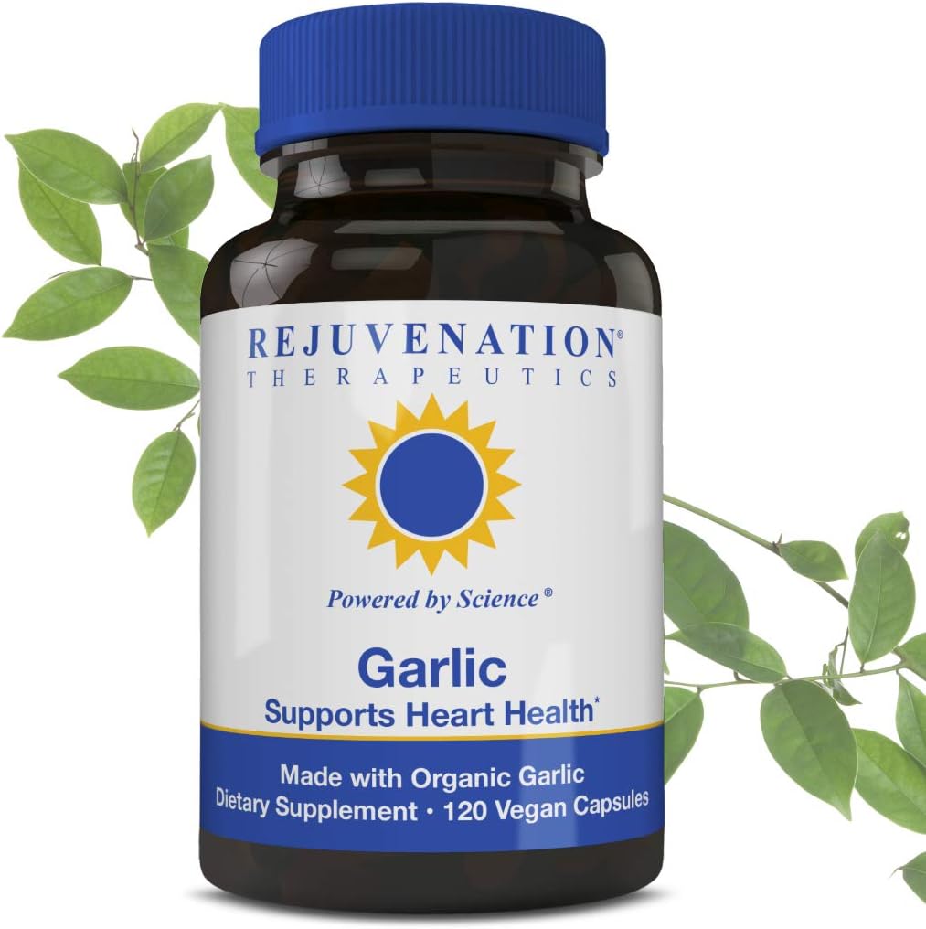 Terapia odmładzająca Czysty czosnek organiczny - Heart Health & Immune System Support (120 kapsułki wegańskie)