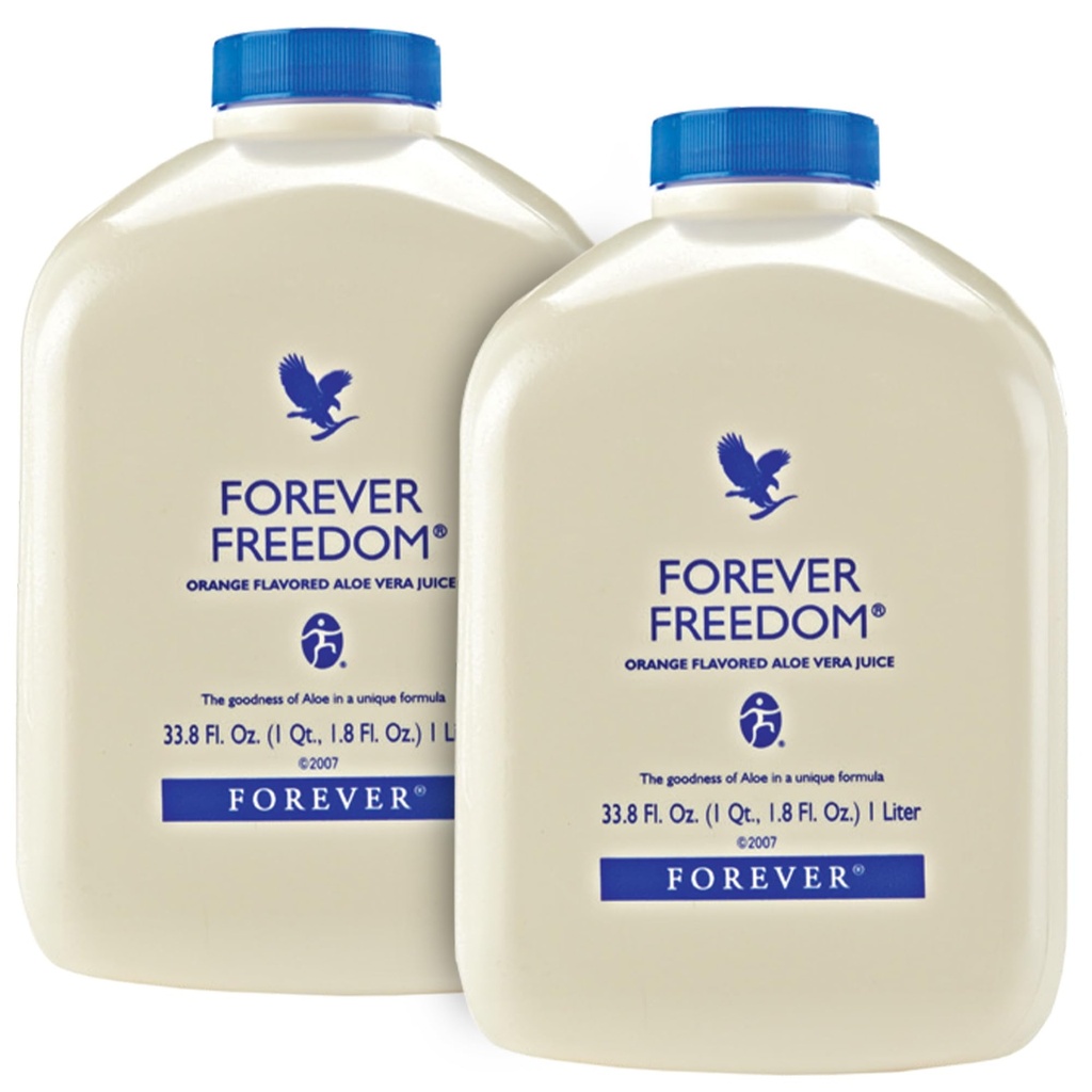 Forever Living - Forever Freedom - Joint Support with Aloe Vera, Glucozamine and Chondroitin - Orange Flavor - Gluten- Free - 33.8 fl oz (2- Pack)